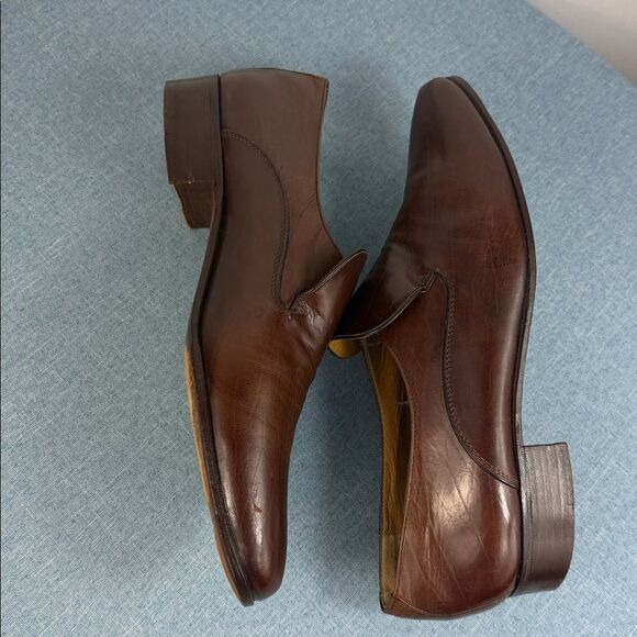 Tiger Made in Italy Brown Leather Slip-On Loafers Men’s Size 10 D Dress Shoes main image 4